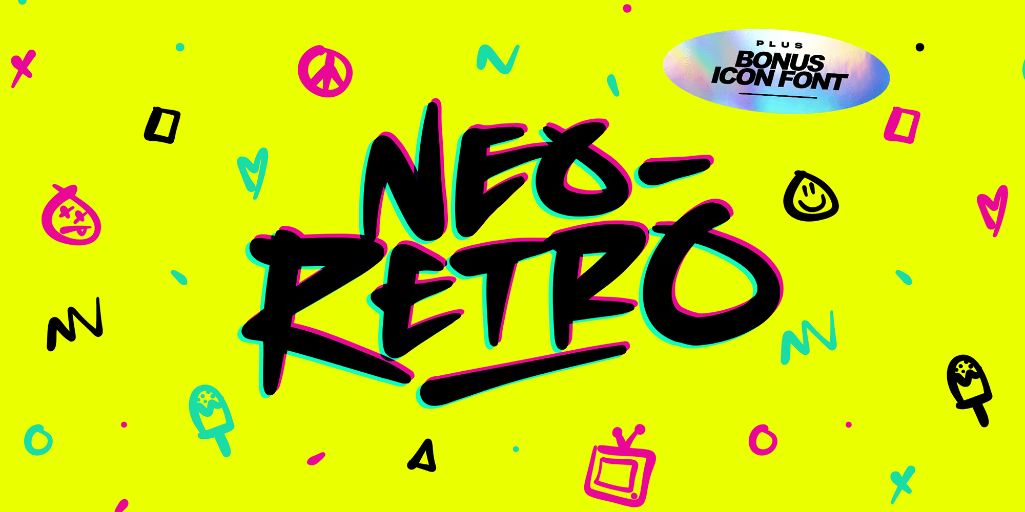 Neo Retro Font Poster