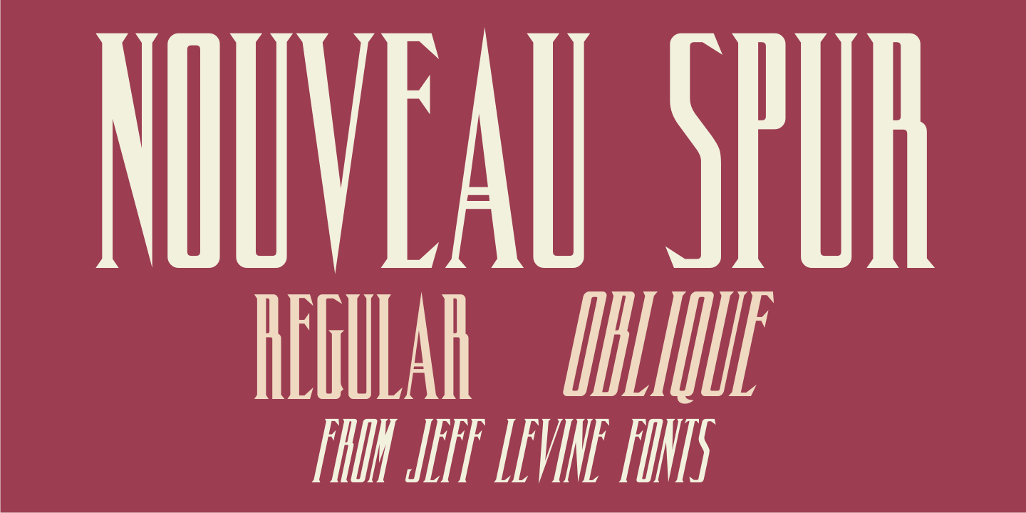 Nouveau Spur Font Family Poster