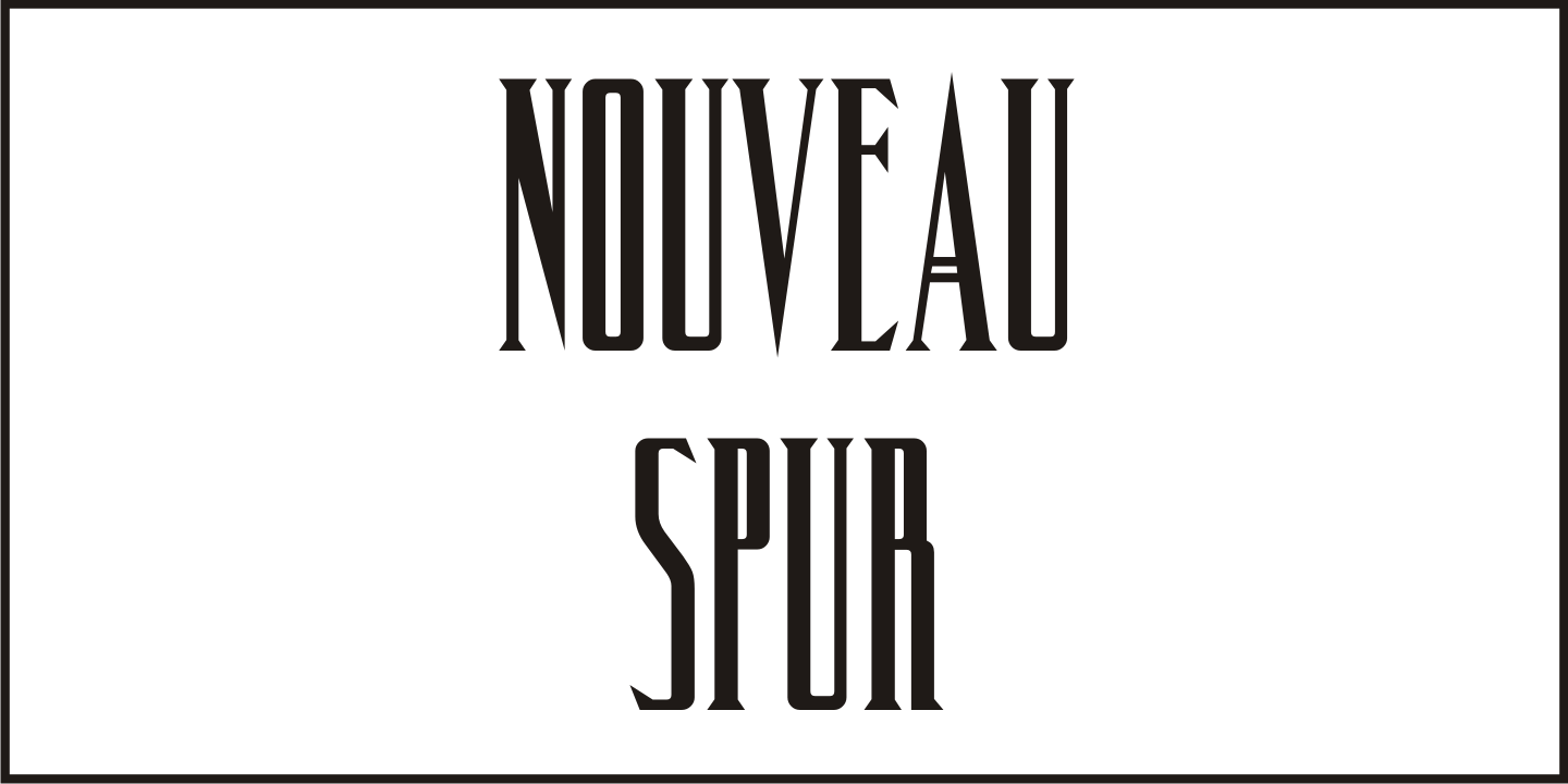 Nouveau Spur Font Poster #1