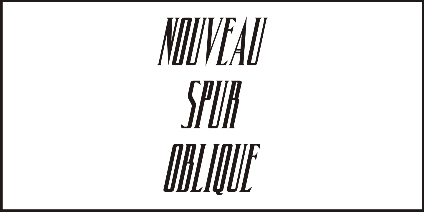 Nouveau Spur Font Poster #1