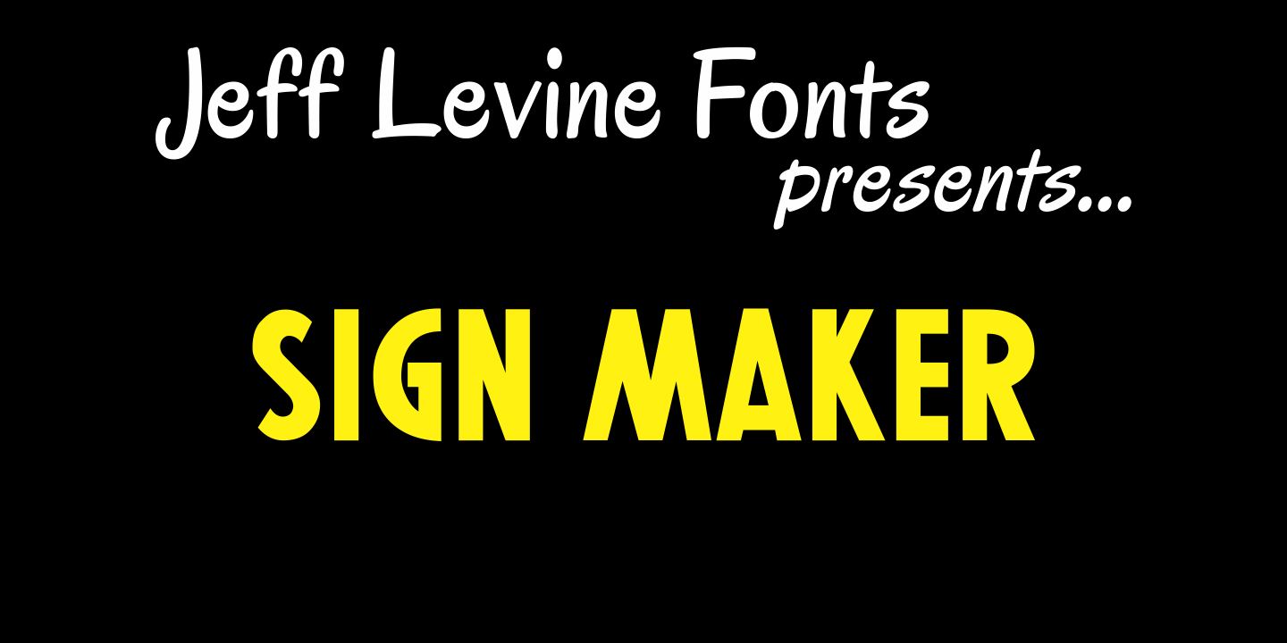 Sign Maker Font Poster #1