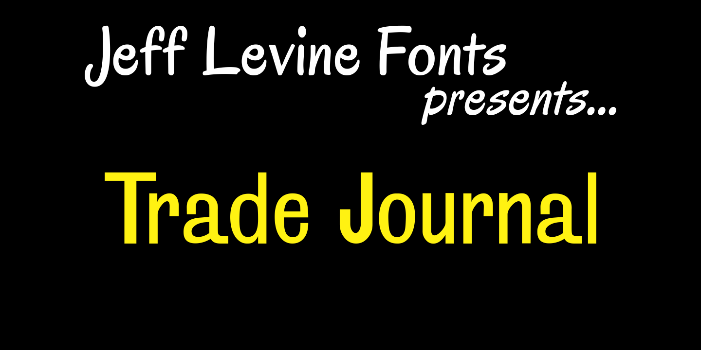 Trade Journal Font Family Poster