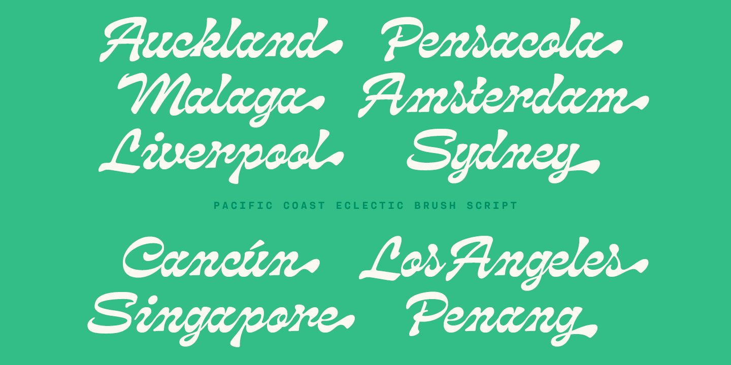 Pacific Coast Font Poster #1