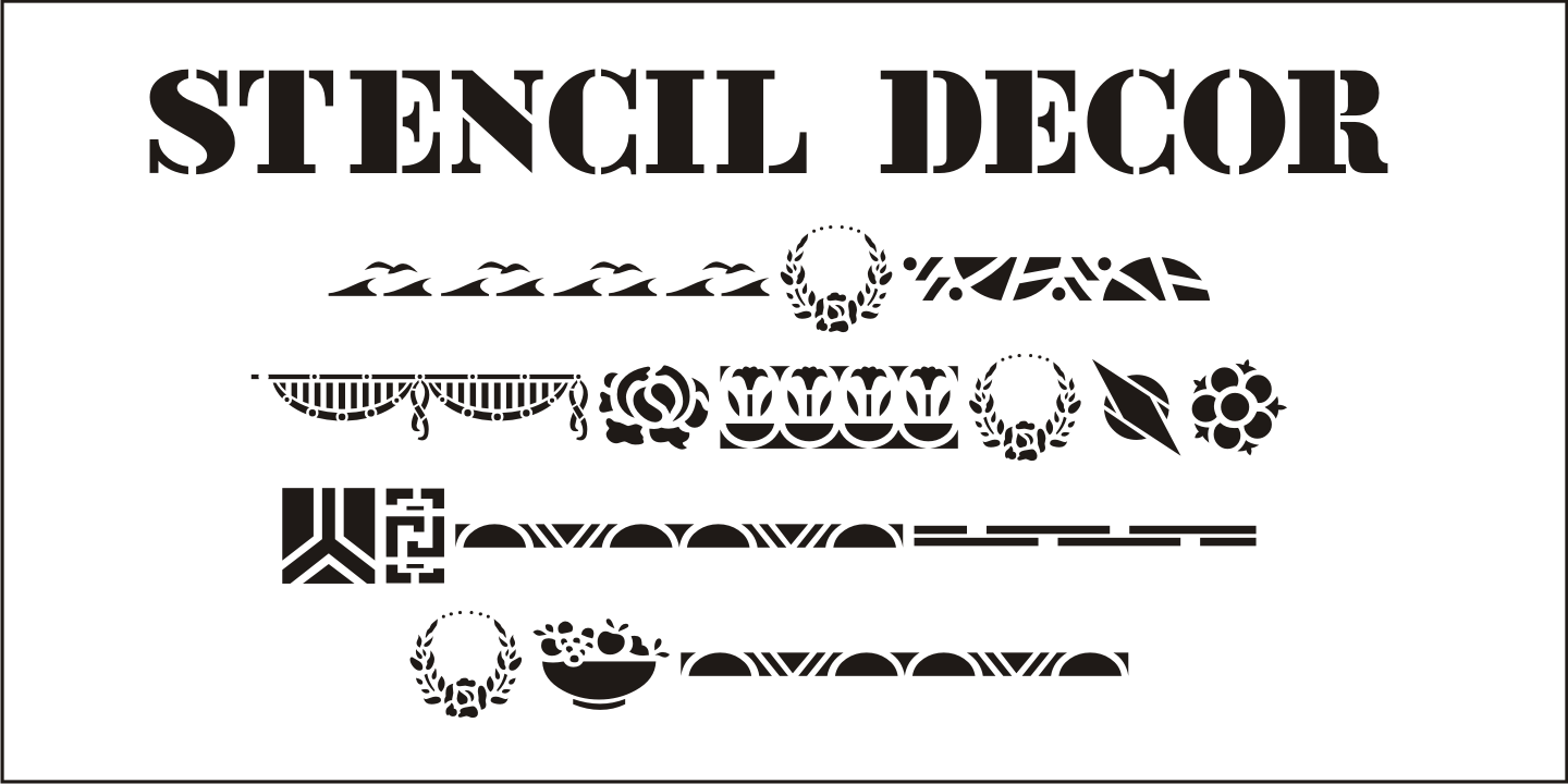Stencil Decor Font Poster #2