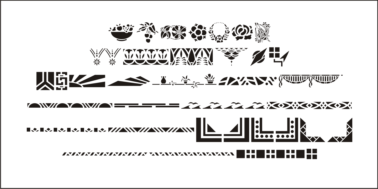 Stencil Decor Font Poster #4