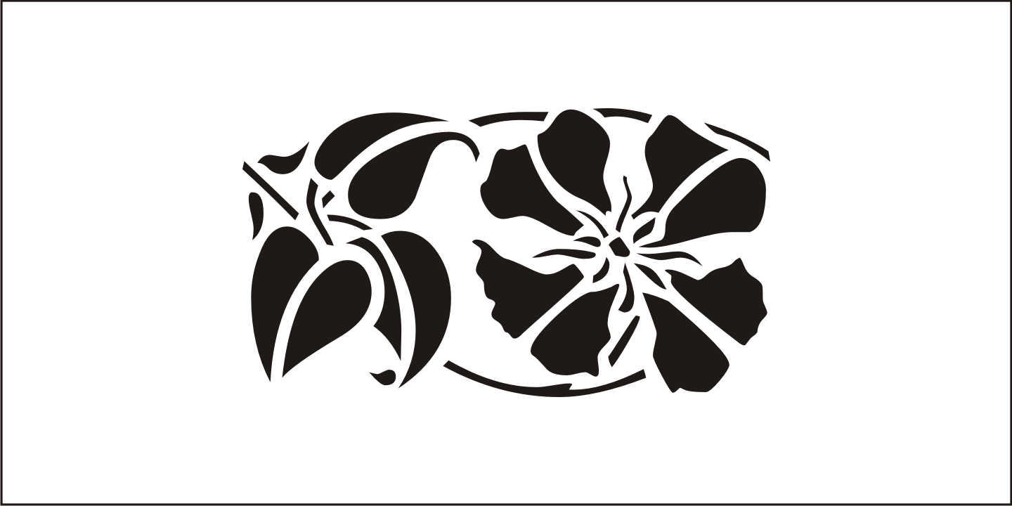 Stencil Decor Font Poster #5