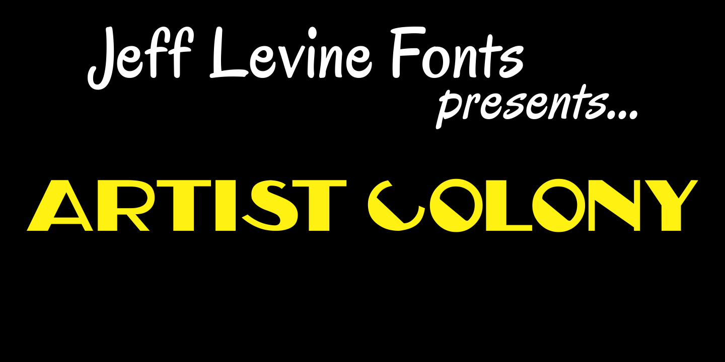 Artist Colony Font Poster #1