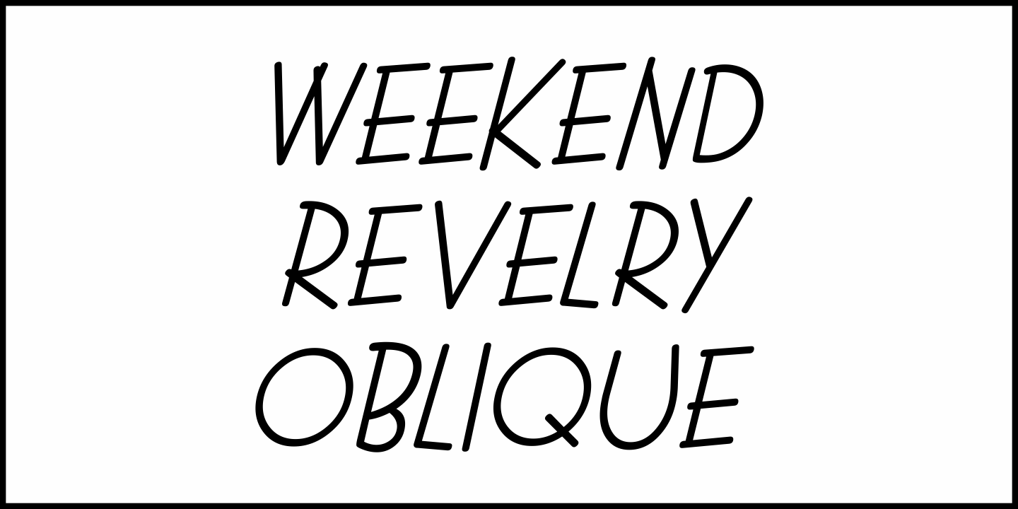 Weekend Revelry Font Poster #1