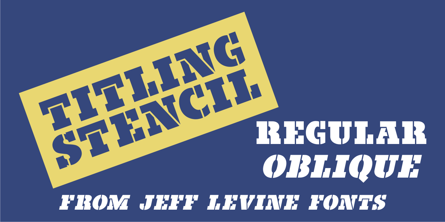 Titling Stencil Font Family Poster