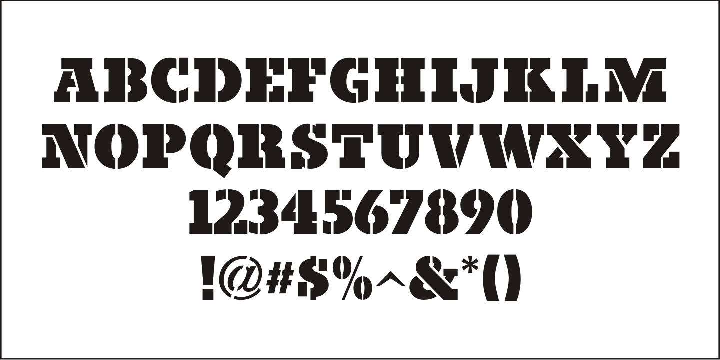 Titling Stencil Font Poster #1