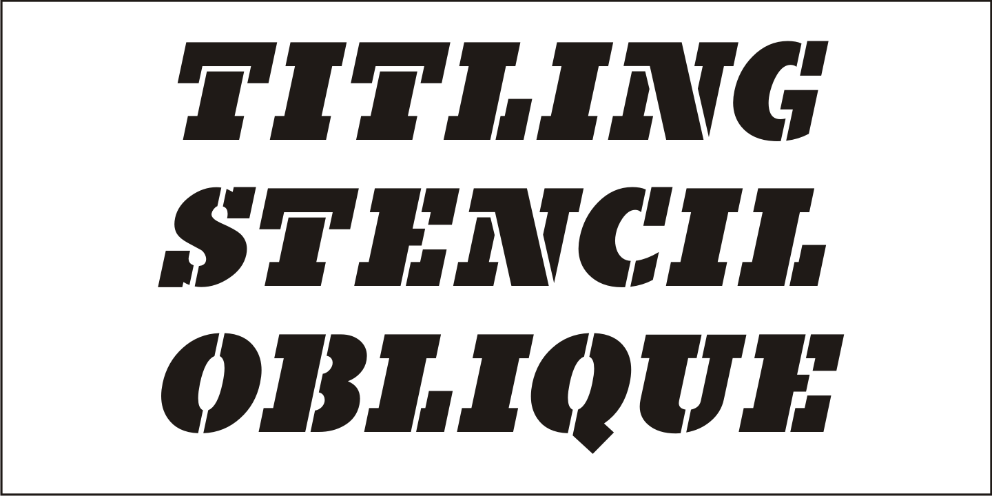 Titling Stencil Font Poster #1