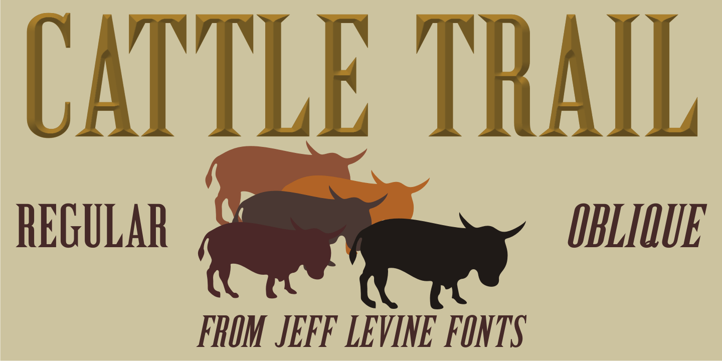 Cattle Trail Font Poster #1