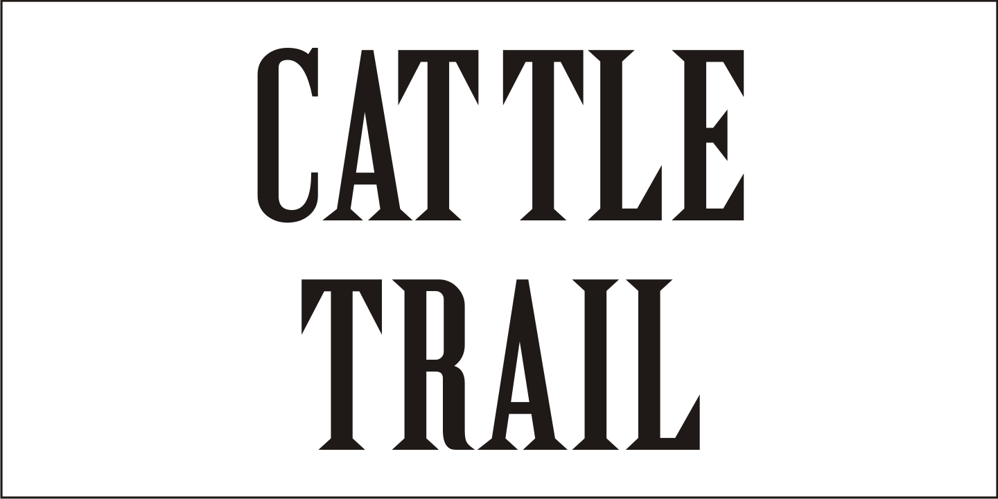 Cattle Trail Font Poster #2