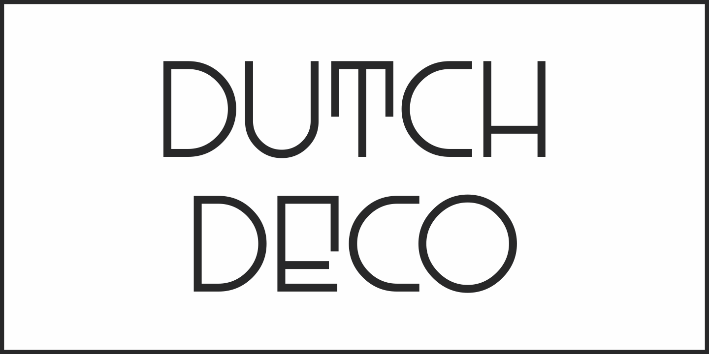 Dutch Deco Font Poster #2