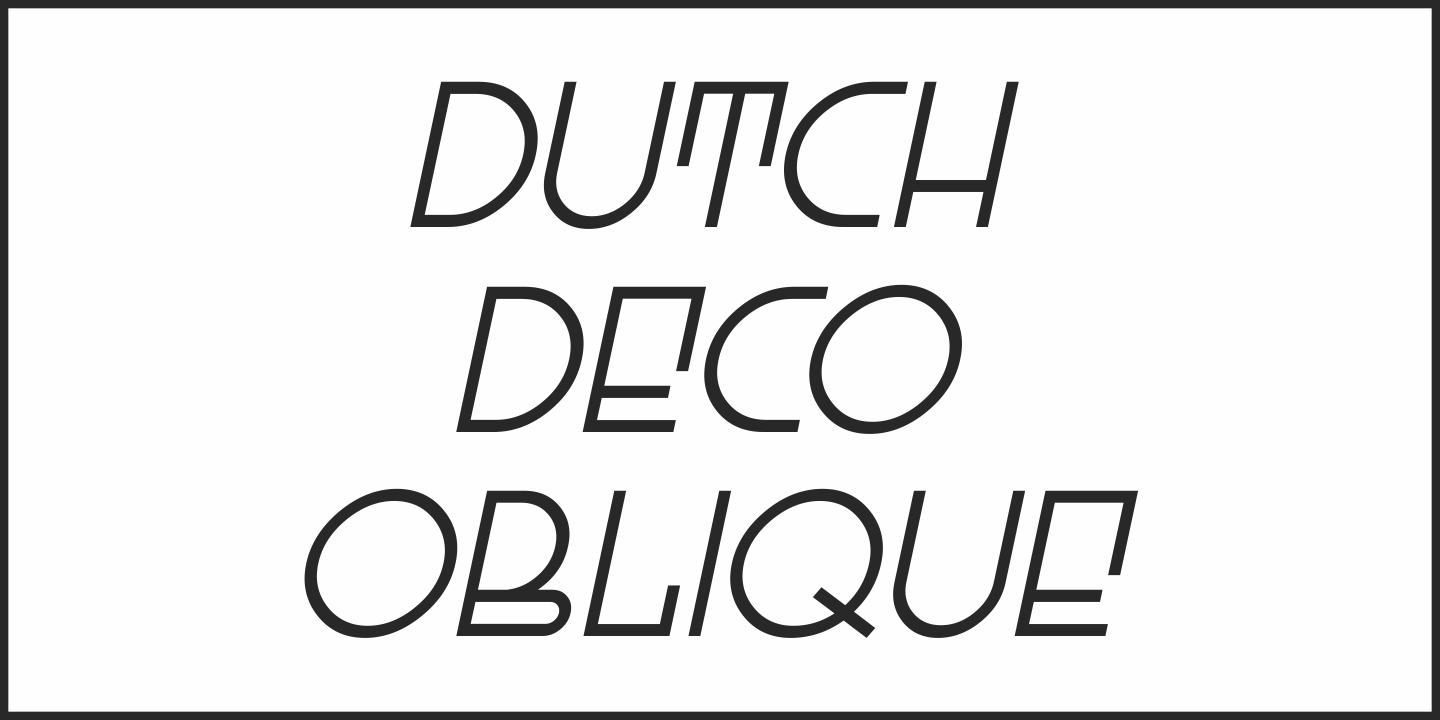 Dutch Deco Font Poster #4