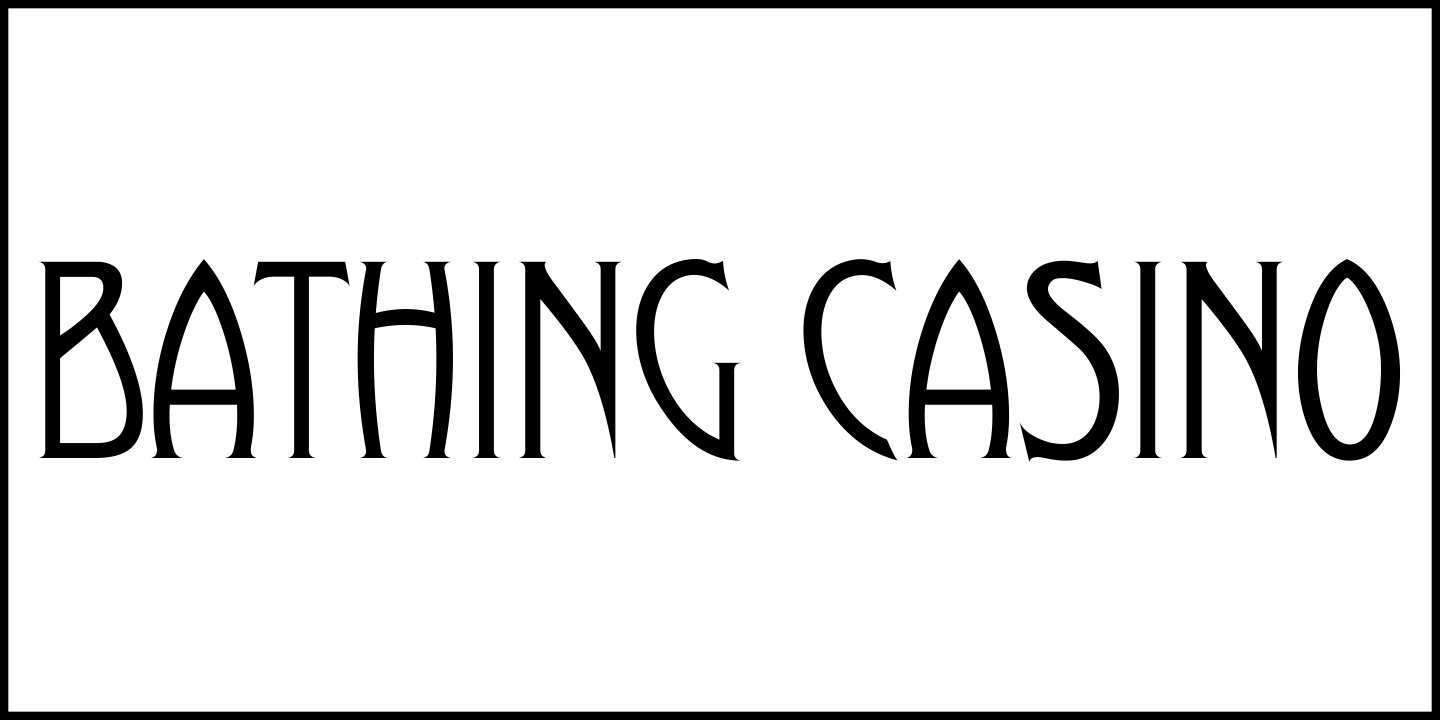 Bathing Casino Font Poster #2