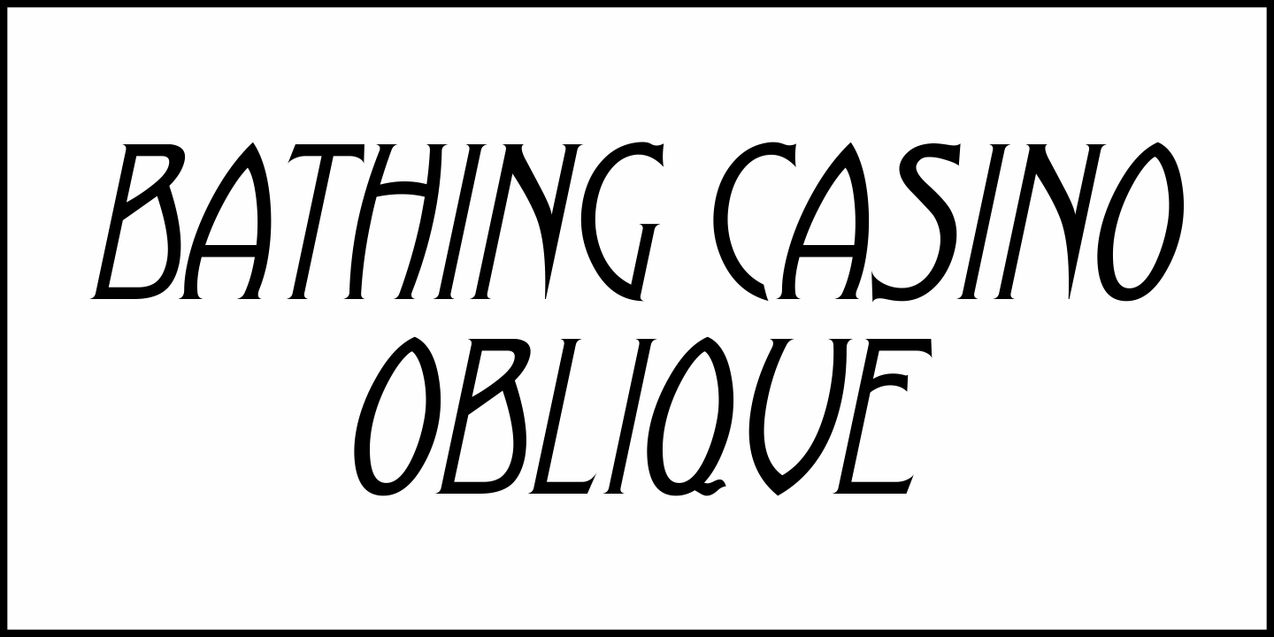 Bathing Casino Font Poster #4