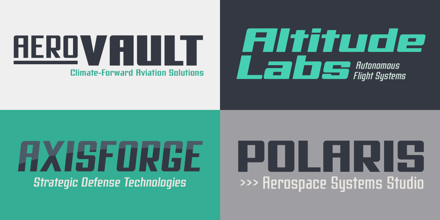 Avionic Complete Font Poster #4