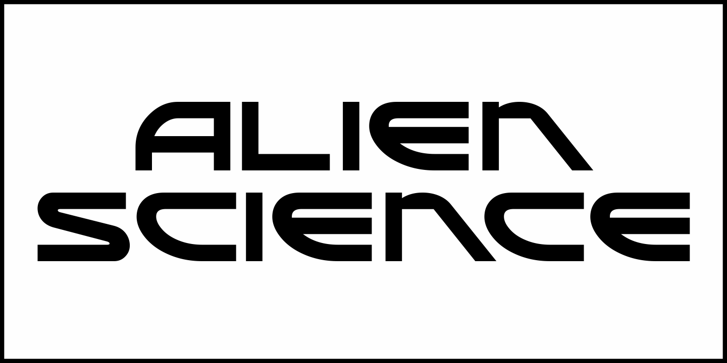 Alien Science Font Poster #1