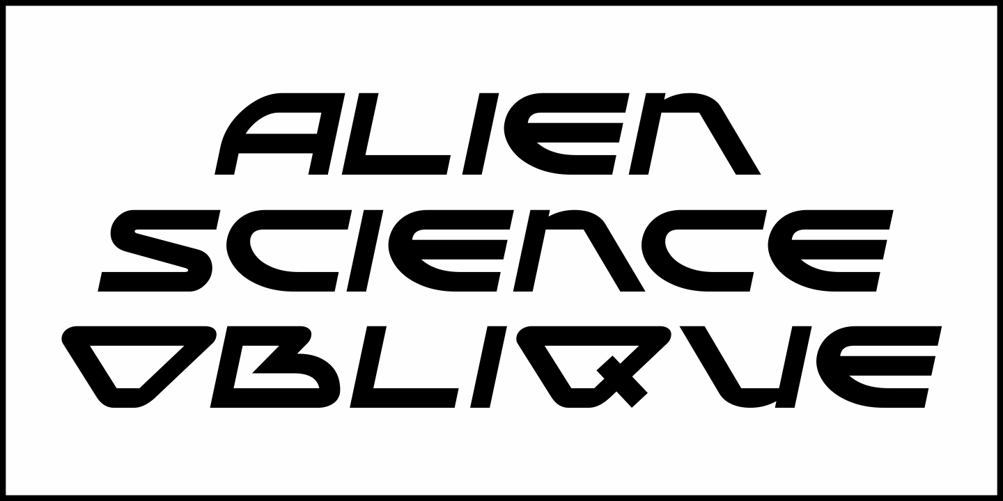Alien Science Font Poster #1