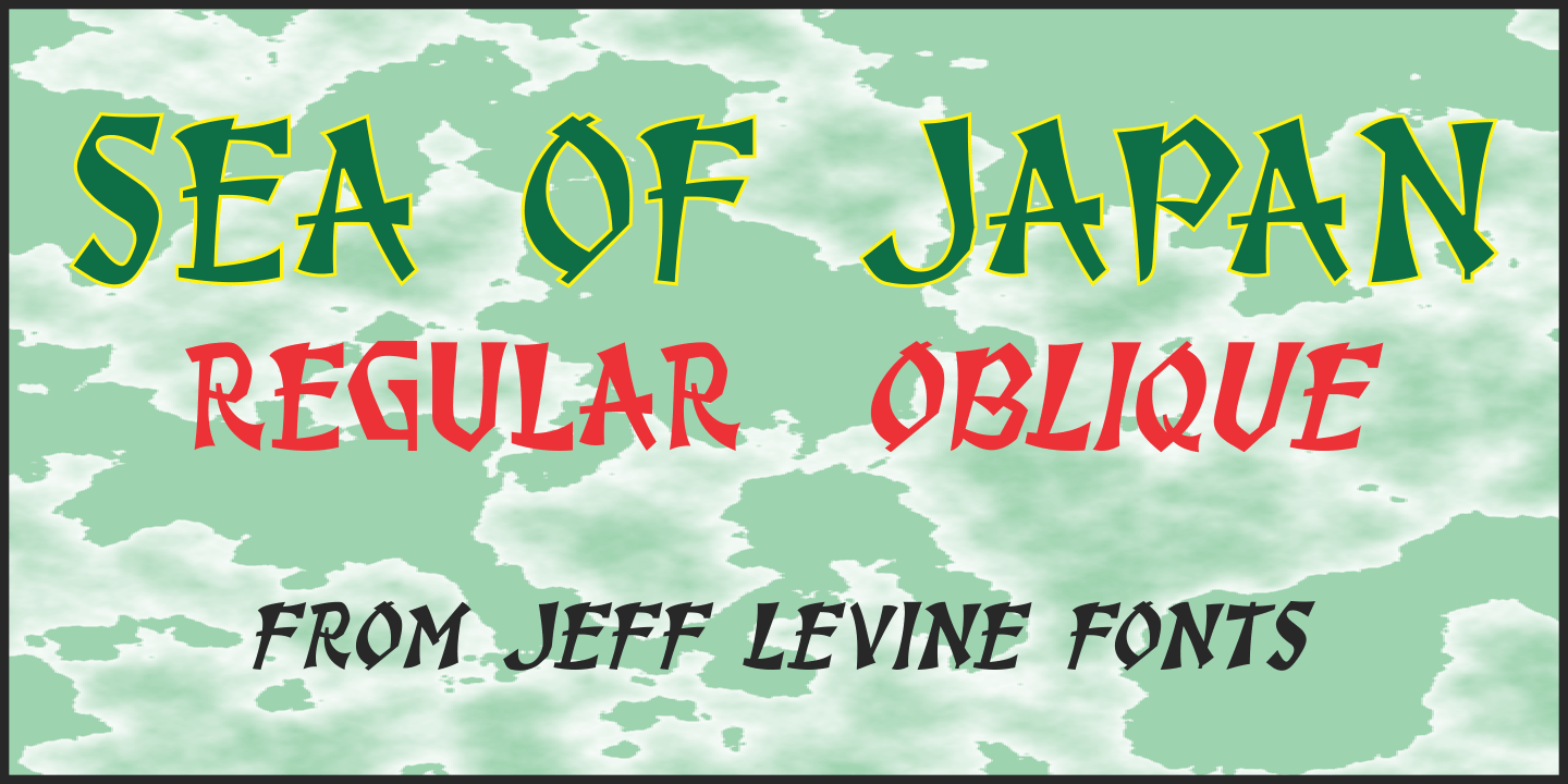 Sea of Japan Font Poster #1