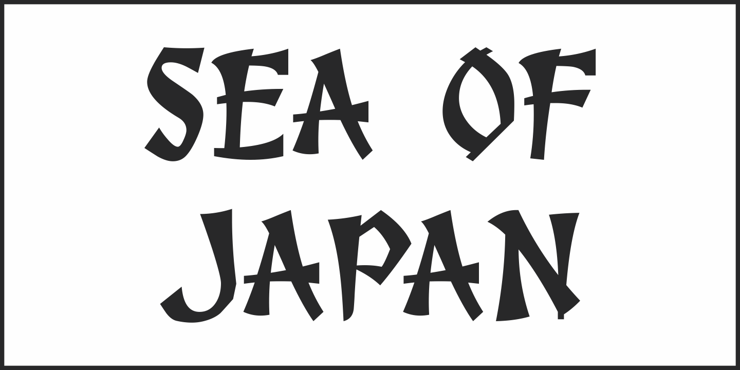 Sea of Japan Font Poster #1