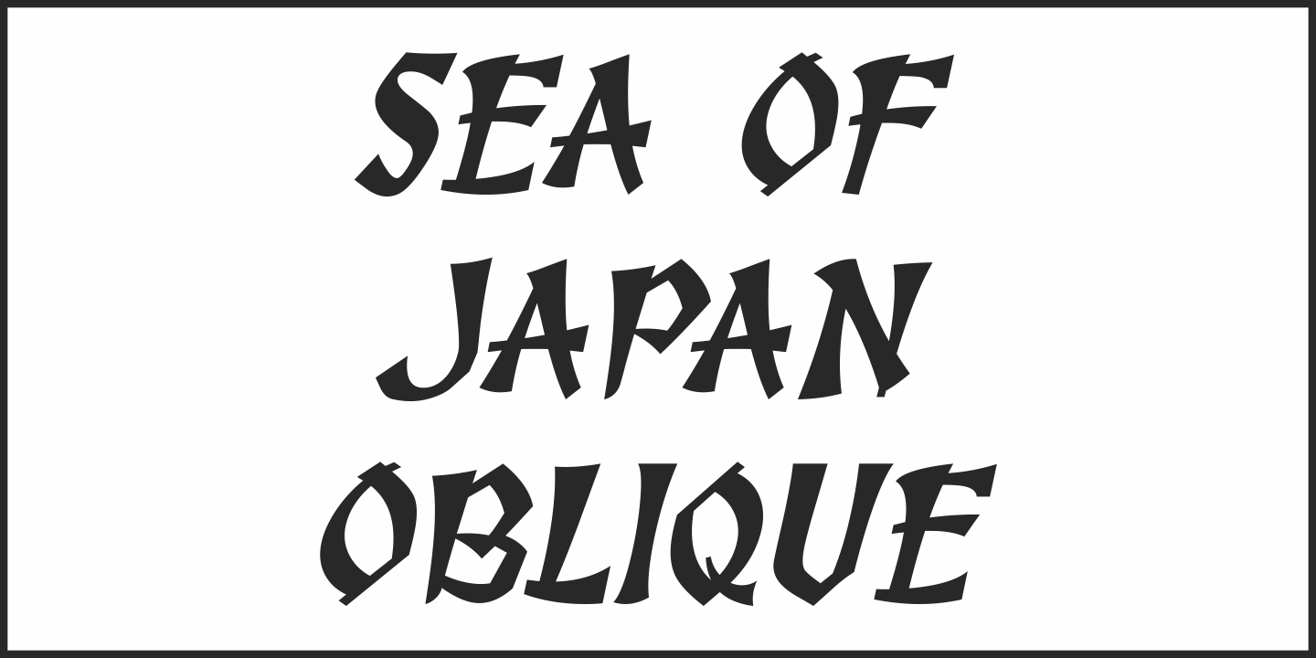 Sea of Japan Font Poster #1