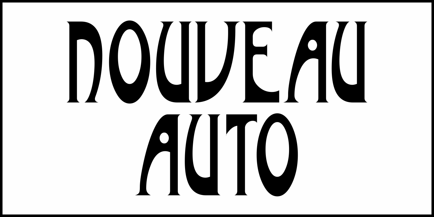 Nouveau Auto Font Poster #2