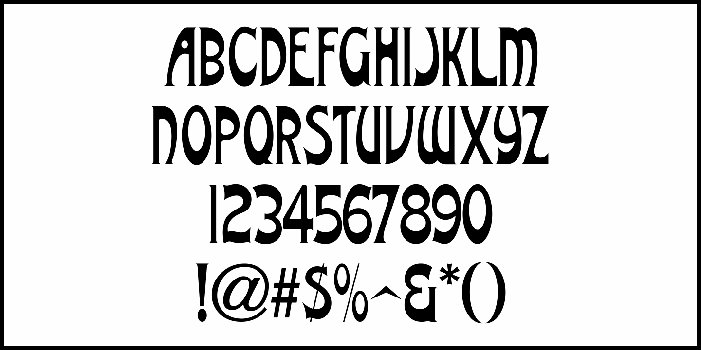 Nouveau Auto Font Poster #3