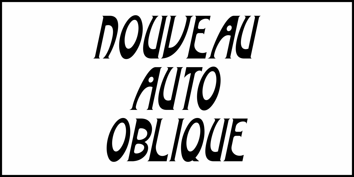 Nouveau Auto Font Poster #4