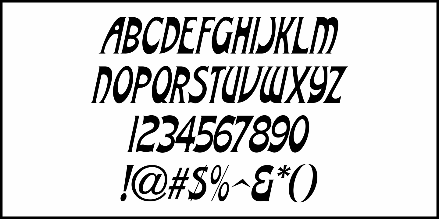 Nouveau Auto Font Poster #5