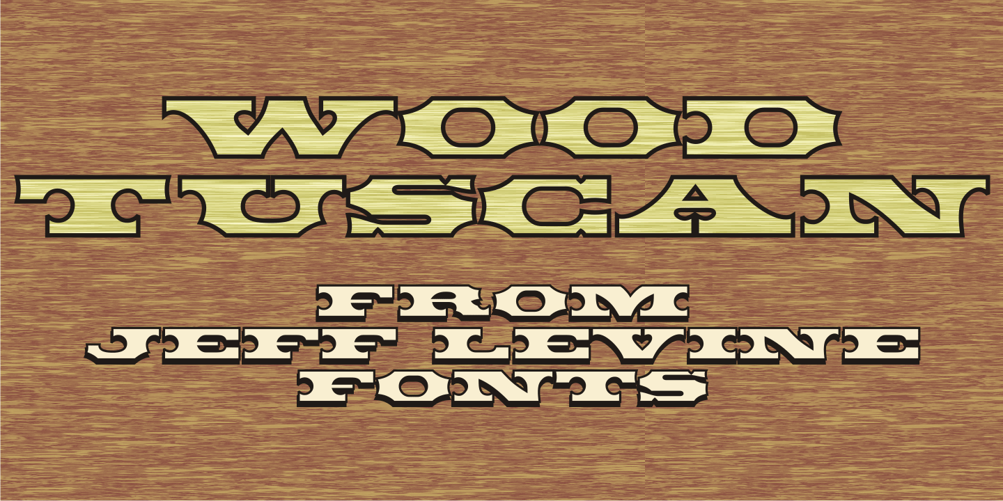 Wood Tuscan Font Family Poster