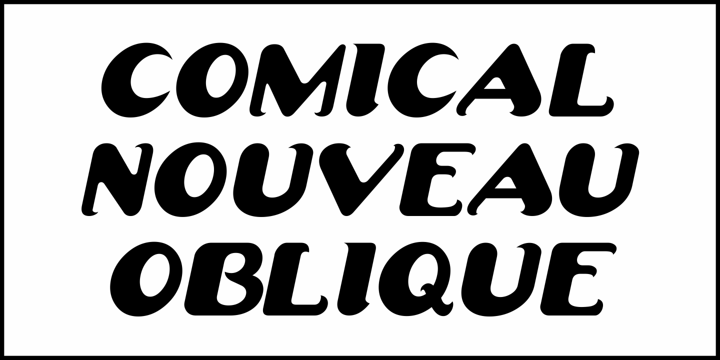 Comical Nouveau Font Poster #1