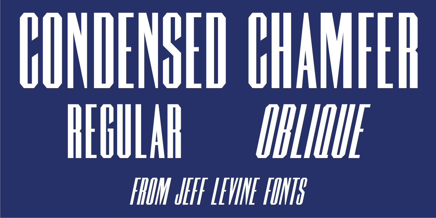 Condensed Chamfer Font Poster #1