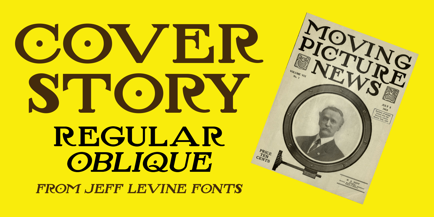 Cover Story Font Family by Jeff Levine Fonts | Font Bros