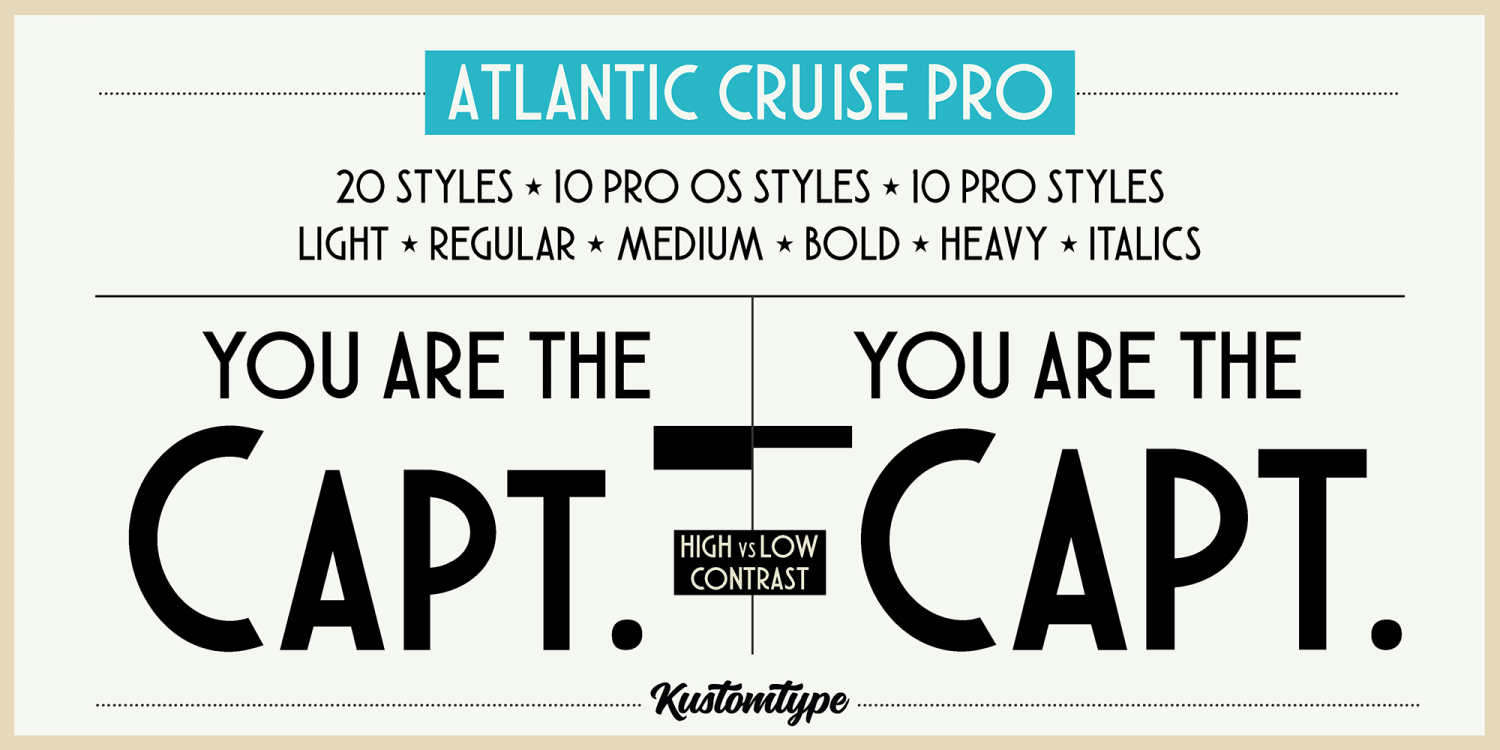 Atlantic Cruise Pro Font Poster #1