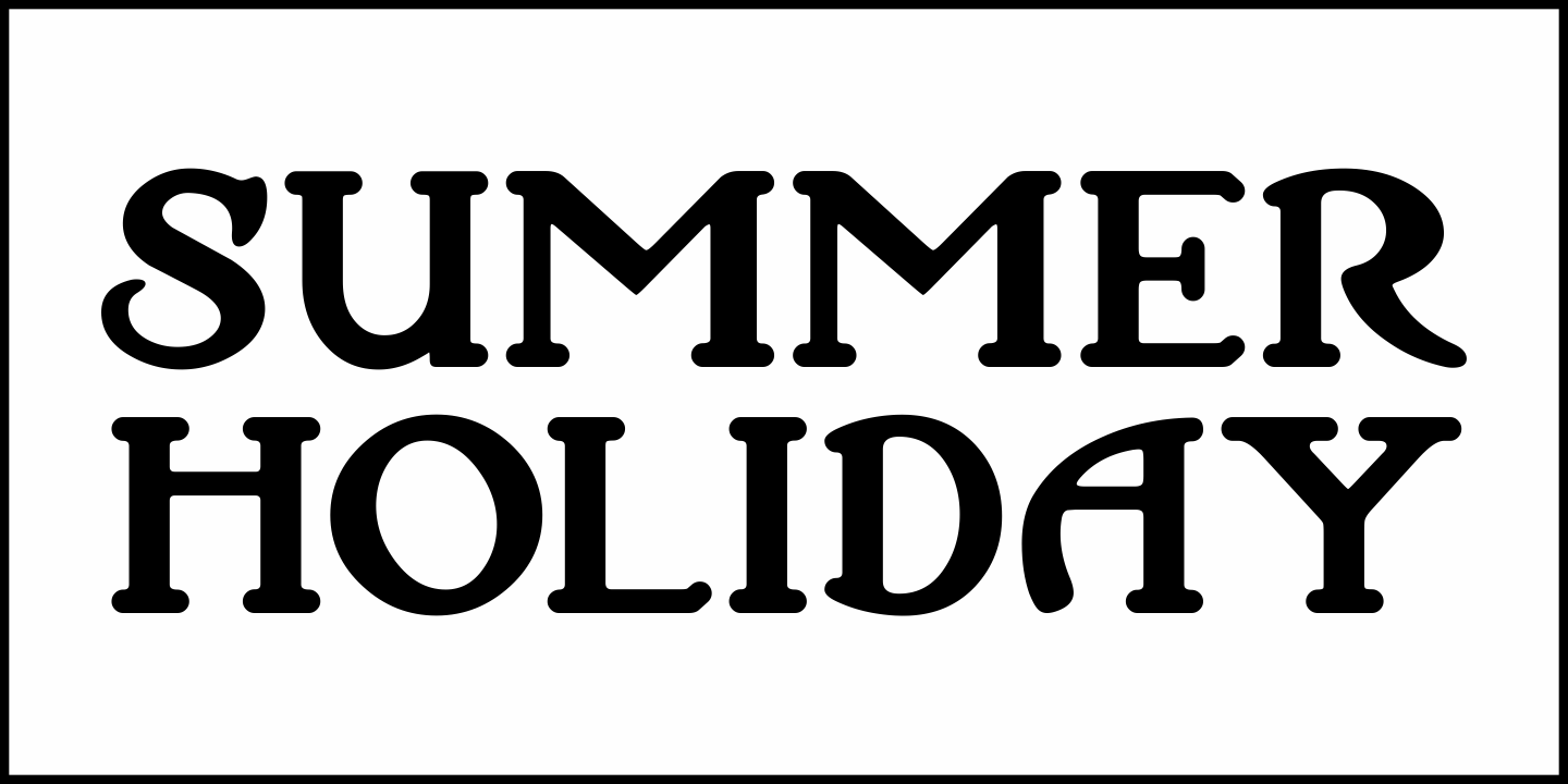 Summer Holiday Font Poster #2