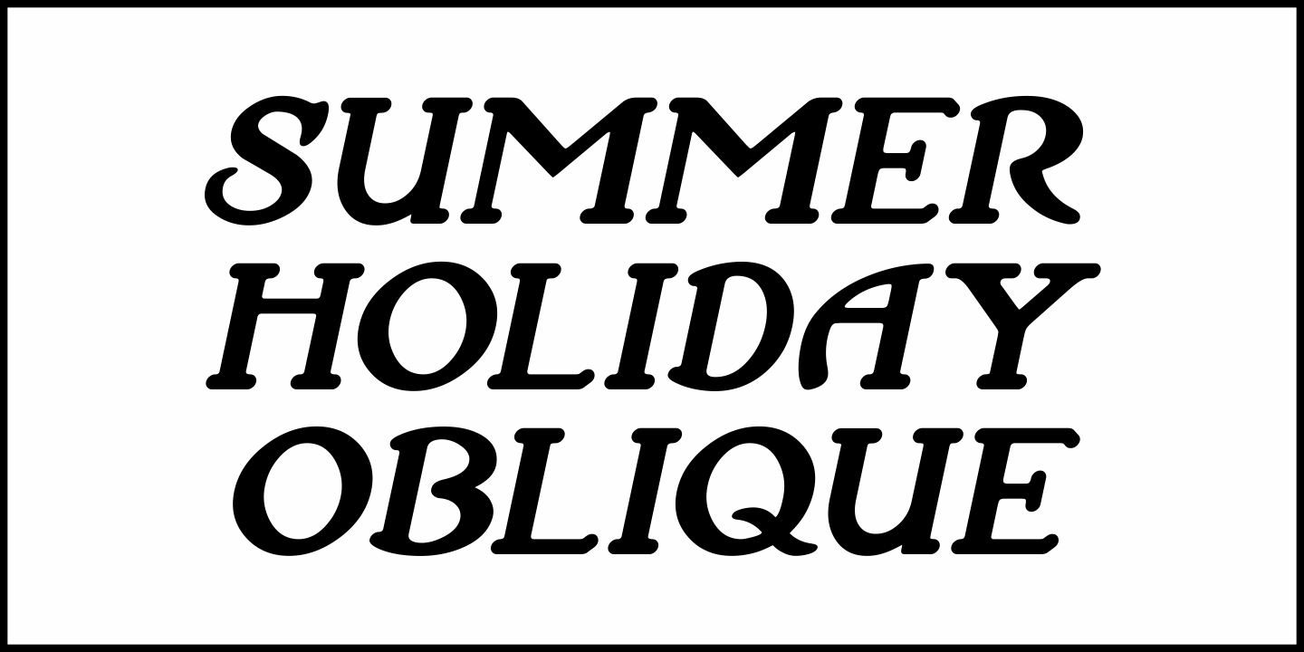Summer Holiday Font Poster #4