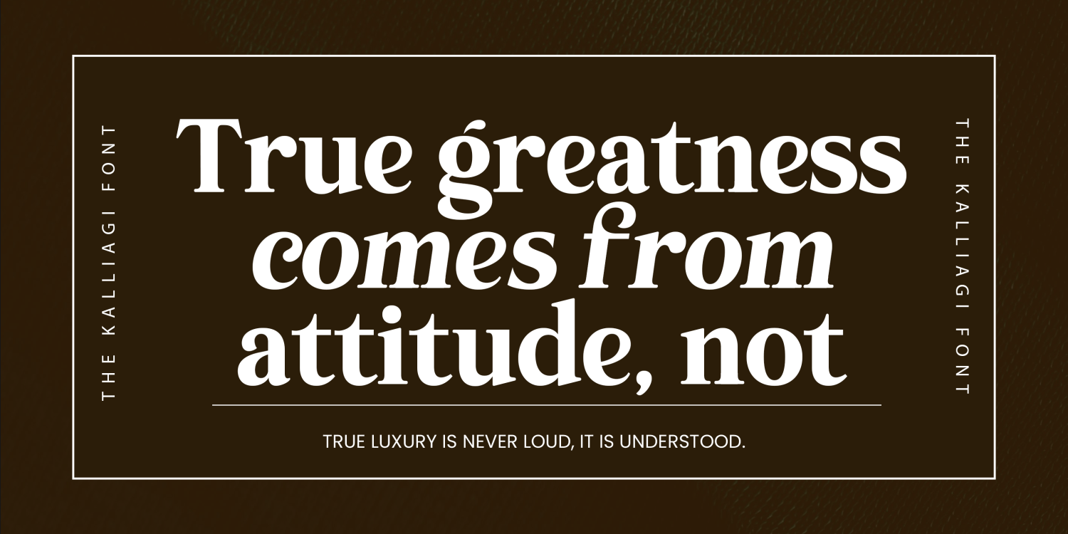 The Kalliagi Font Poster #10