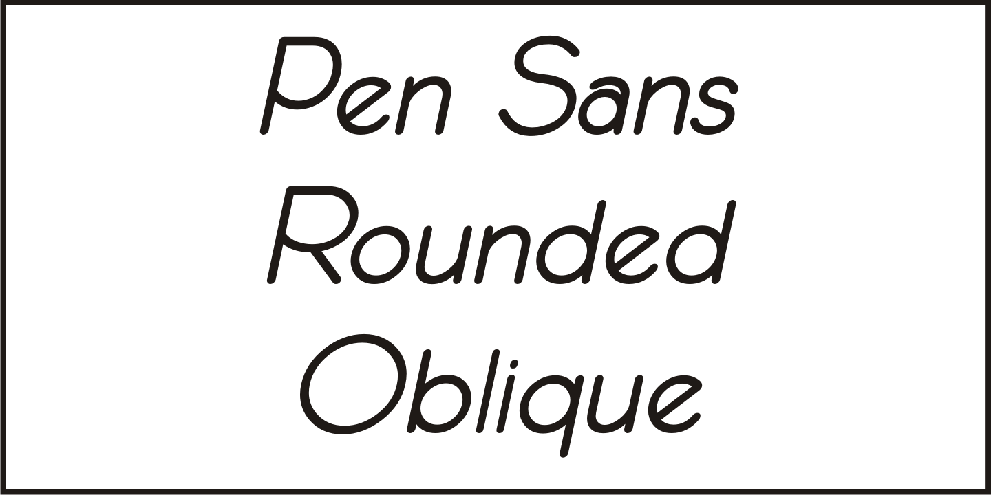 Pen Sans Rounded Font Poster #1