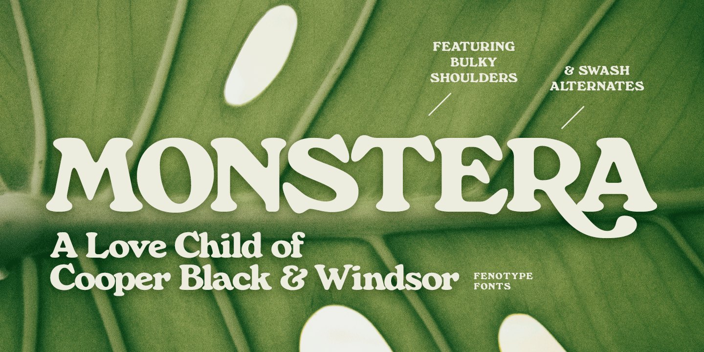 Monstera Font Poster #1