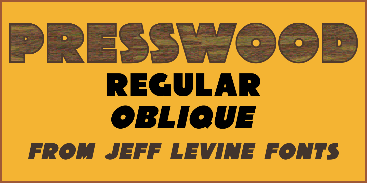 Presswood Font Poster #1
