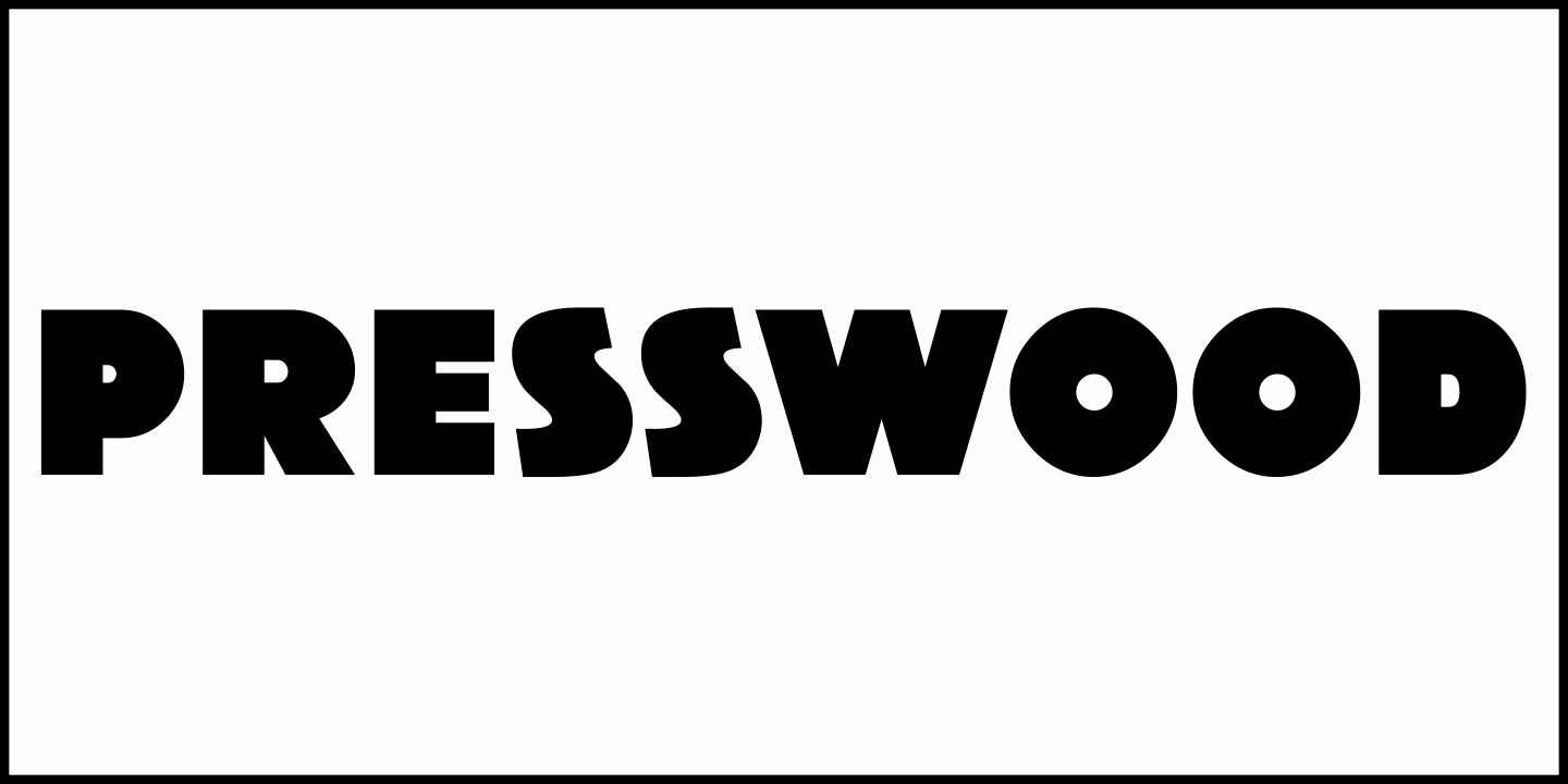 Presswood Font Poster #1