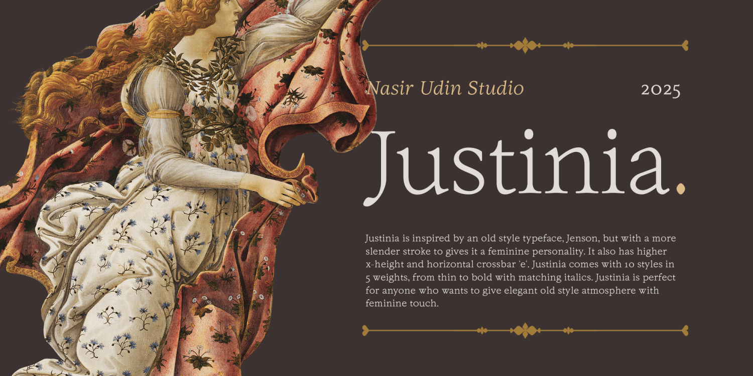 Justinia Font Family
