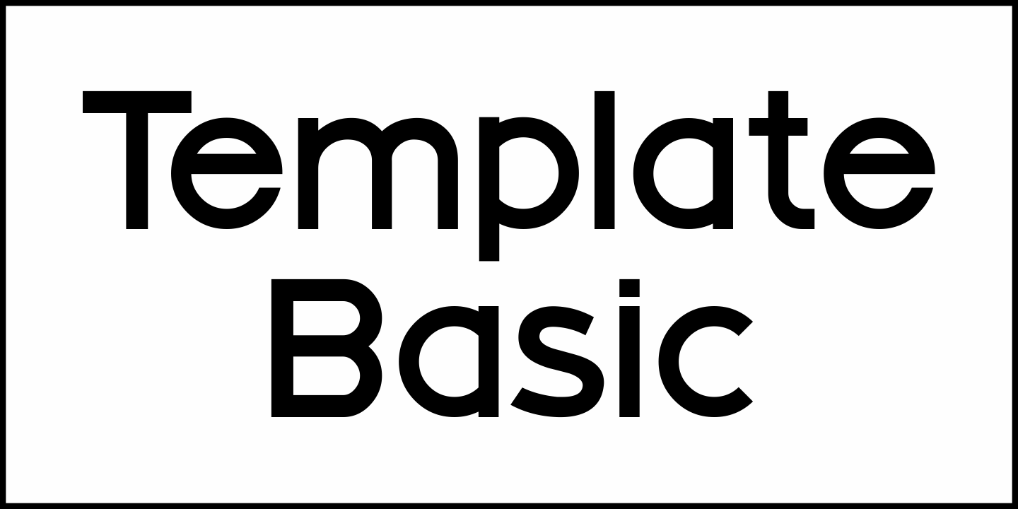 Template Basic Font Poster #2