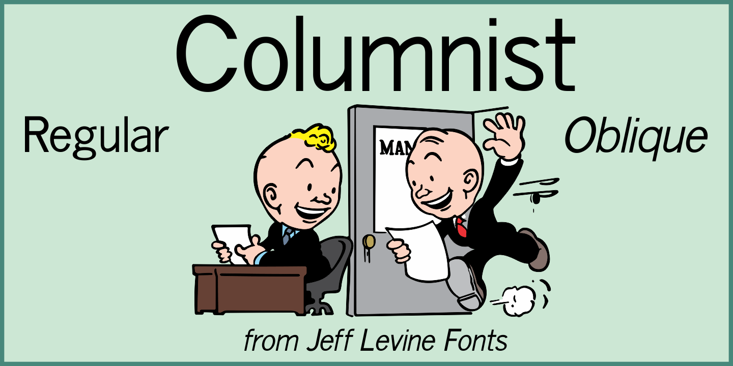 Columnist Font Poster #1