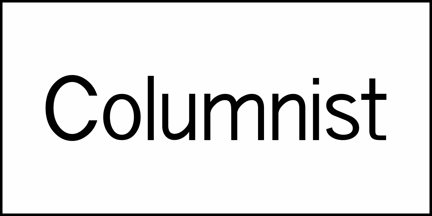 Columnist Font Poster #2