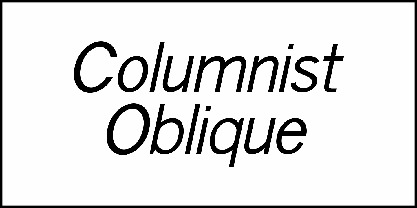 Columnist Font Poster #4