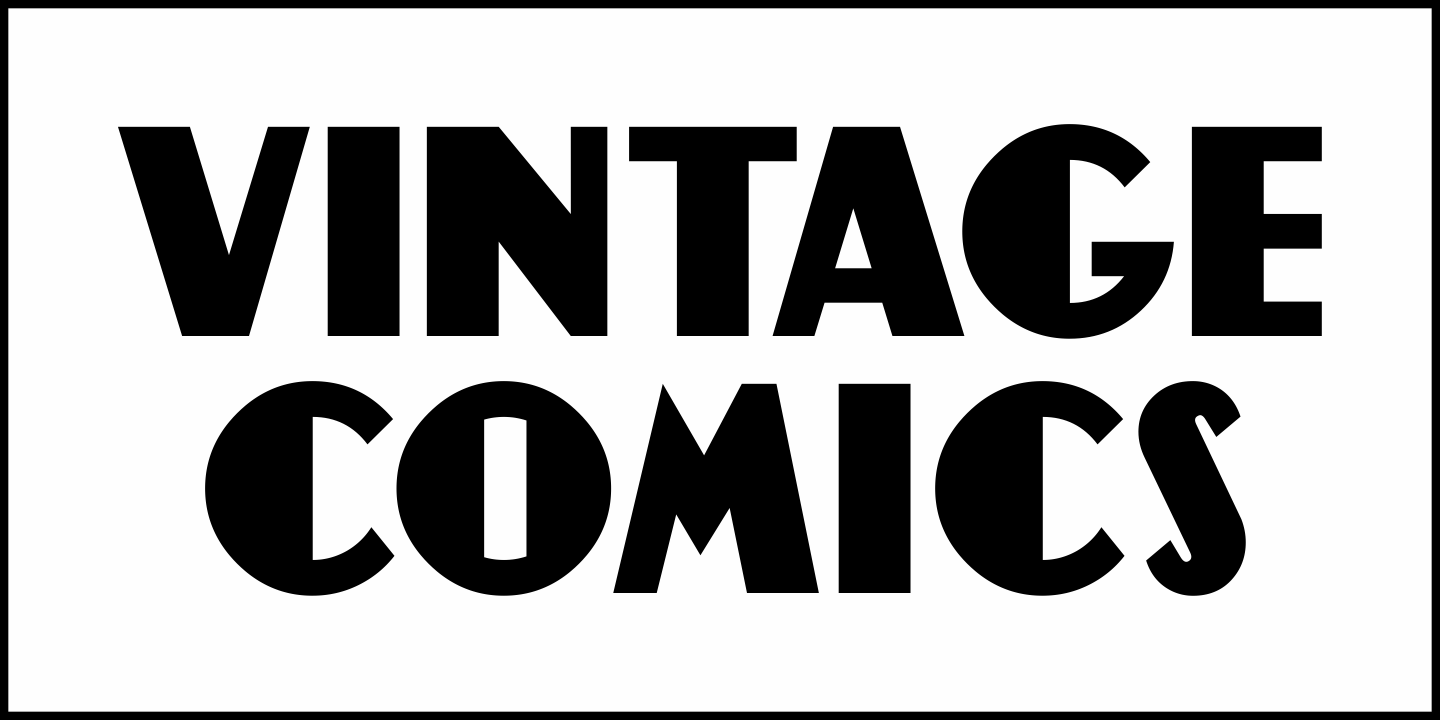 Vintage Comics Font Poster #1