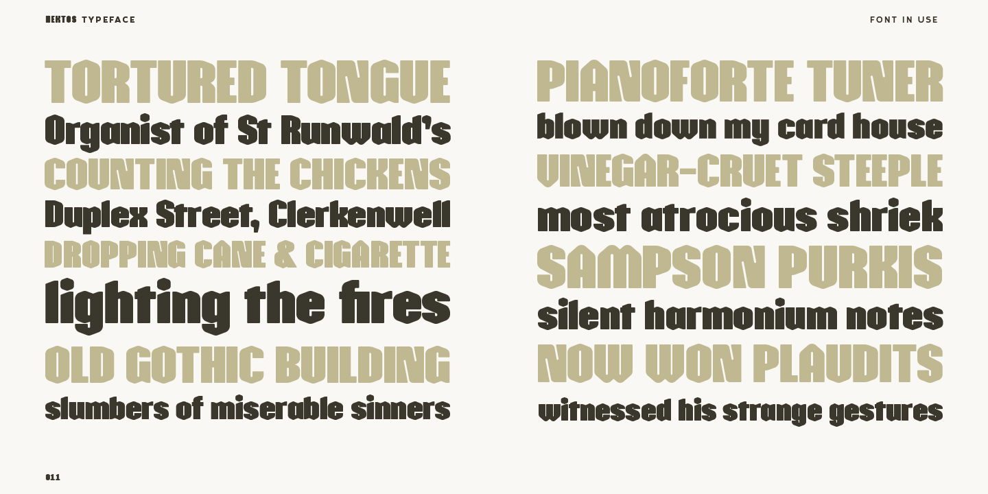 Hektos Regular Font Poster #12